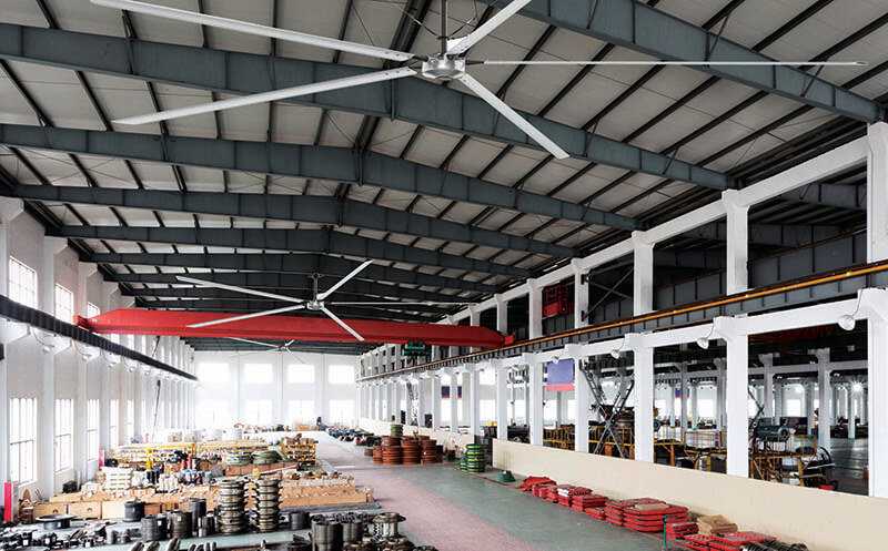 Titan 24-Manufacturing Plant 1 hunter titan fan in manufacturing facility