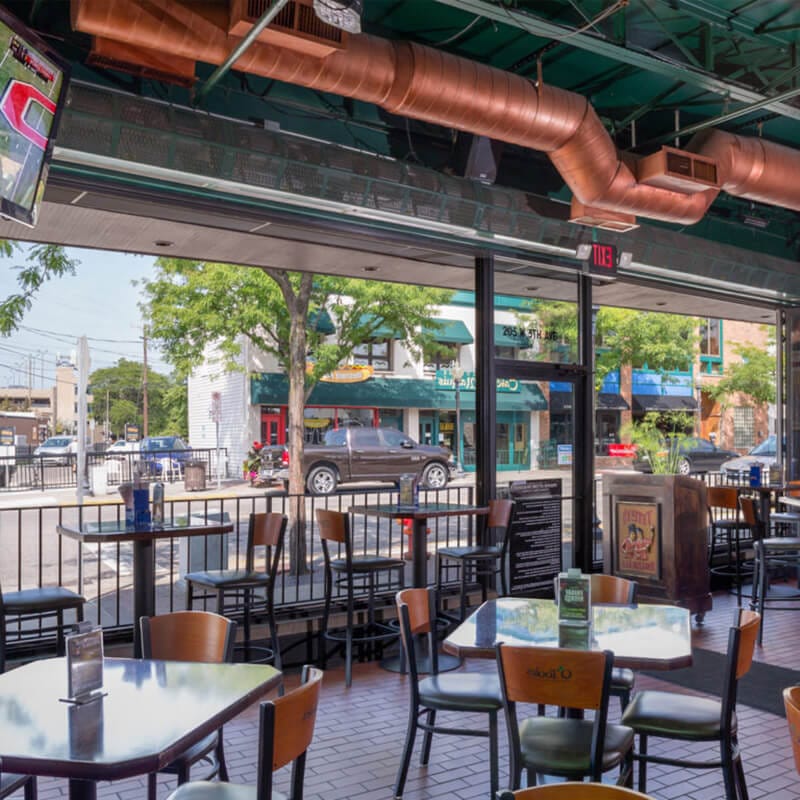 berner-CHD10-1036A-10-air-curtain-open-air-restaurant Berner CHD10-1036A outdoor air curtains in restaurant