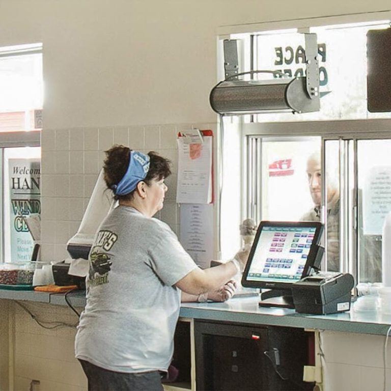 drive thru air curtains in restaurant, Berner DTU03 26"