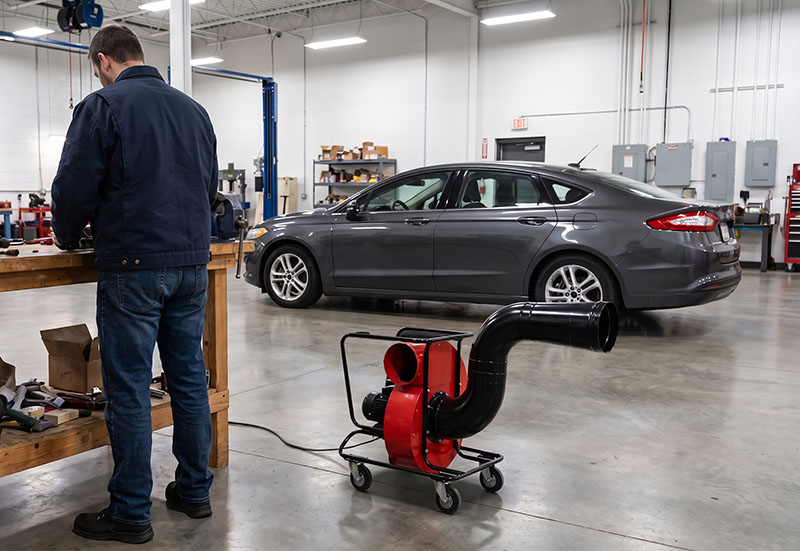 portable vehicle exhaust extraction system
